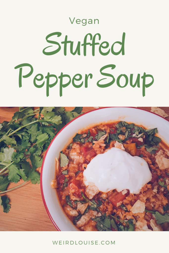 Vegan Stuffed Pepper Soup pin
