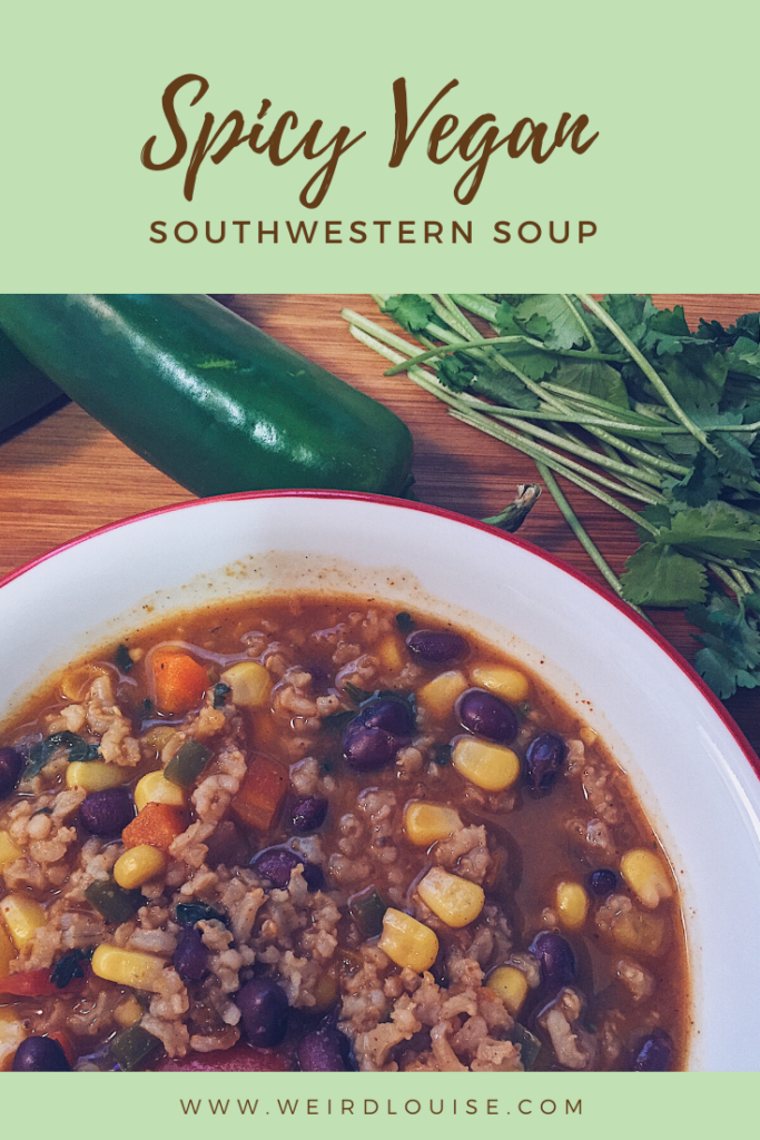 Spicy Vegan Southwestern Soup Pin