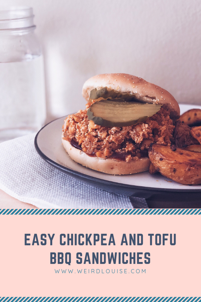 Chickpeas and Tofu BBQ Sandwiches Pin