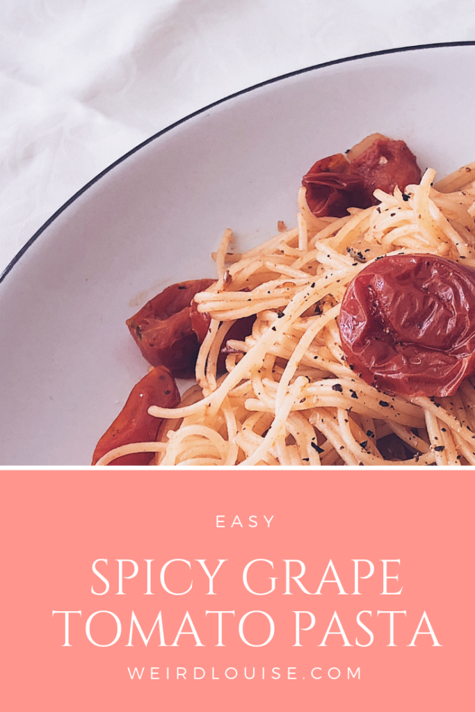 Easy Spicy Grape Tomato Pasta Pin 