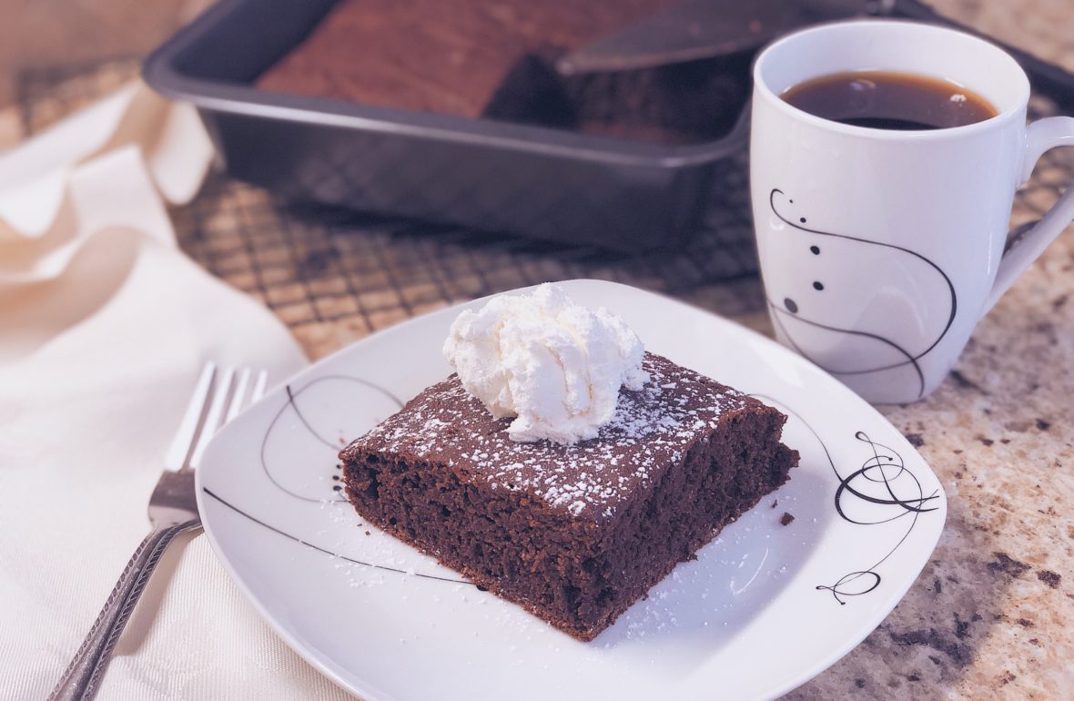 Vegan chocolate breakfast cake
