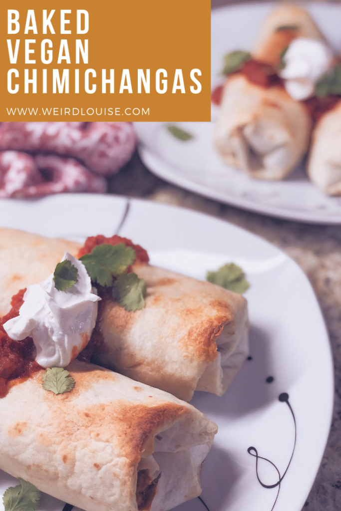 Baked Vegan Chimichangas Pin