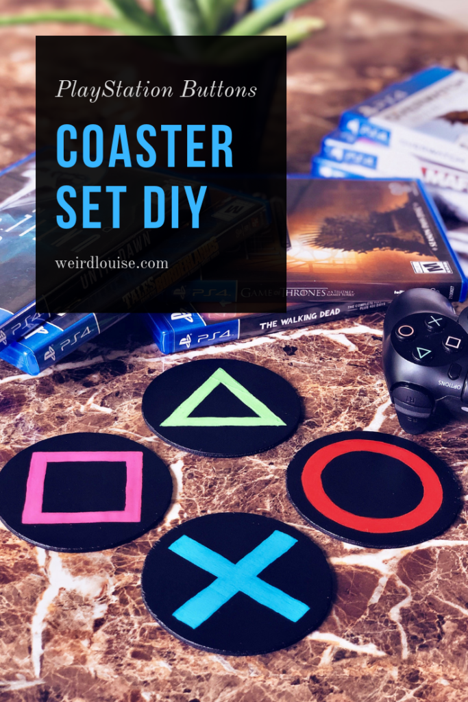 PlayStation Buttons Coaster Set DIY Pin