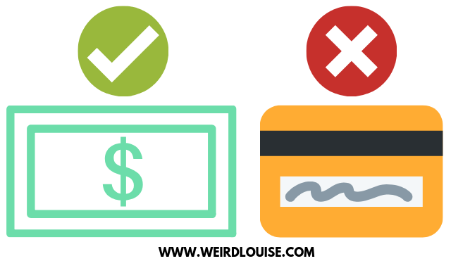 Cash instead of card