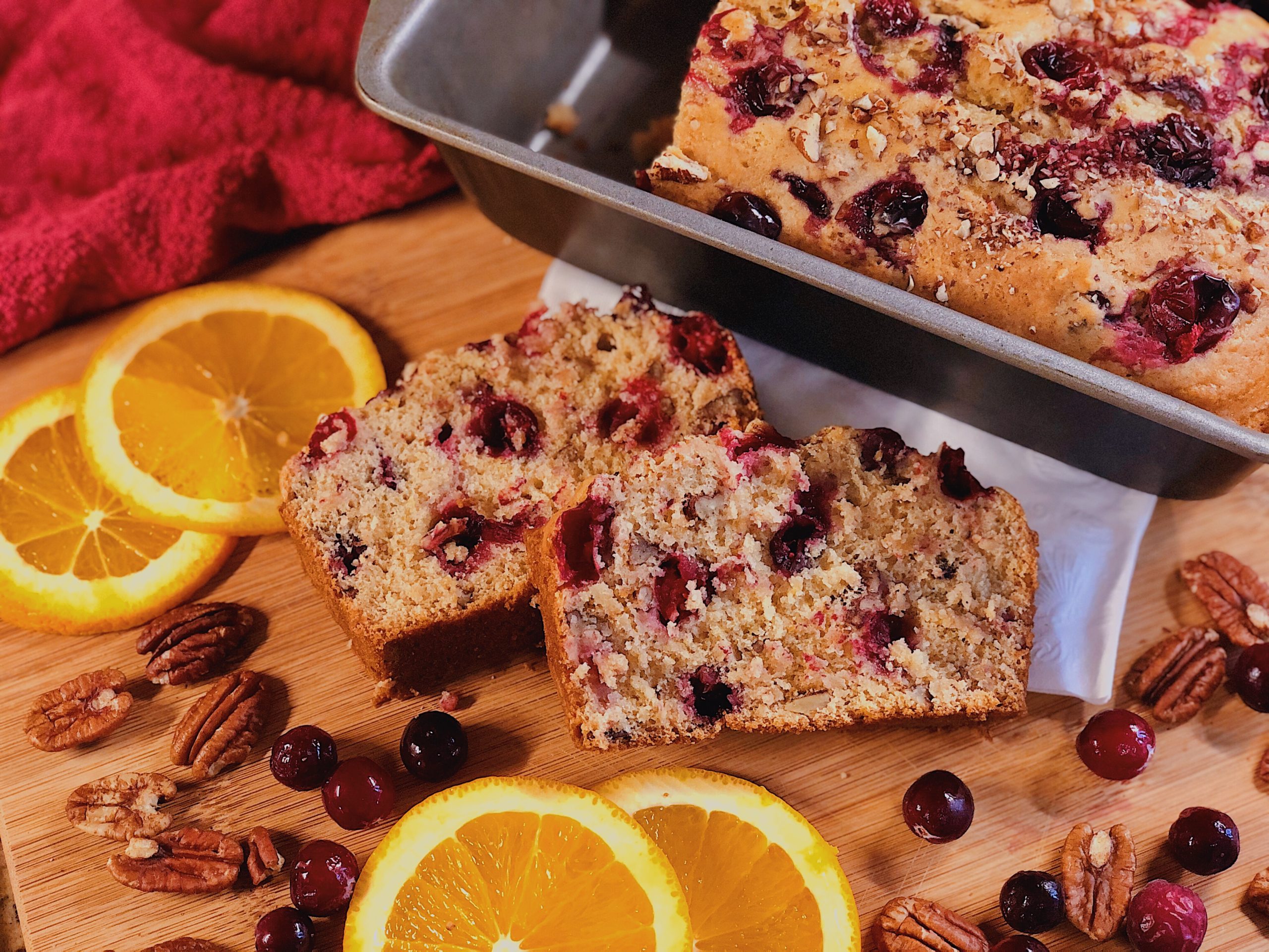 Vegan Orange Cranberry Quick Bread