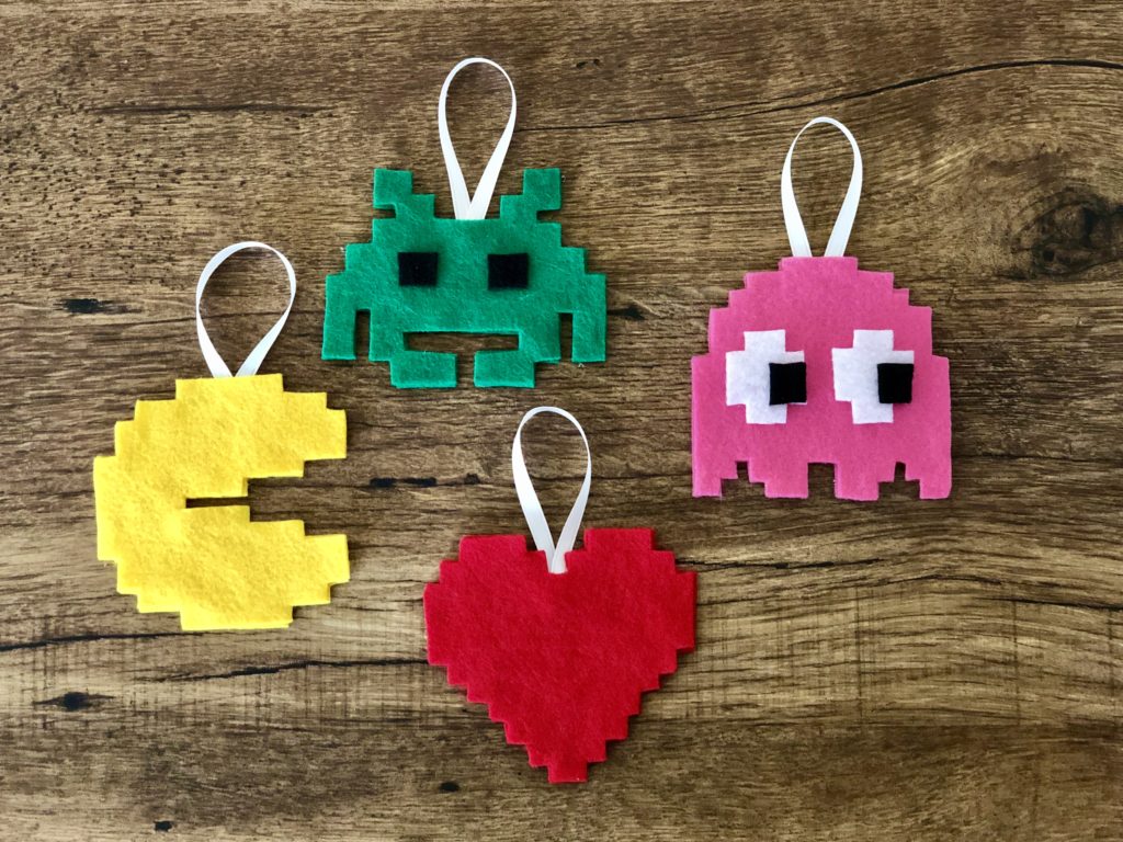 8-Bit Felt Christmas Ornaments 3