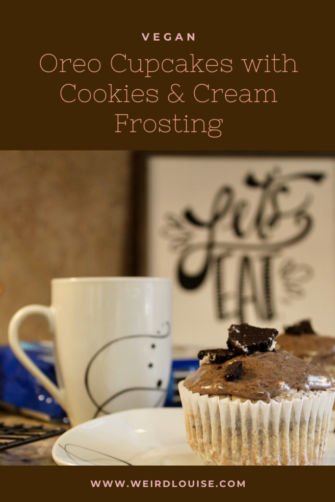 Vegan Oreo Cupcakes with Cookies & Cream Frosting Pin