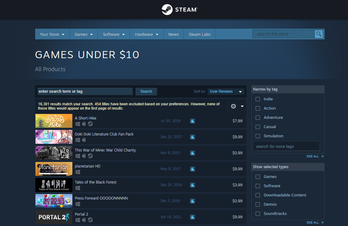 10 dollar steam games mac