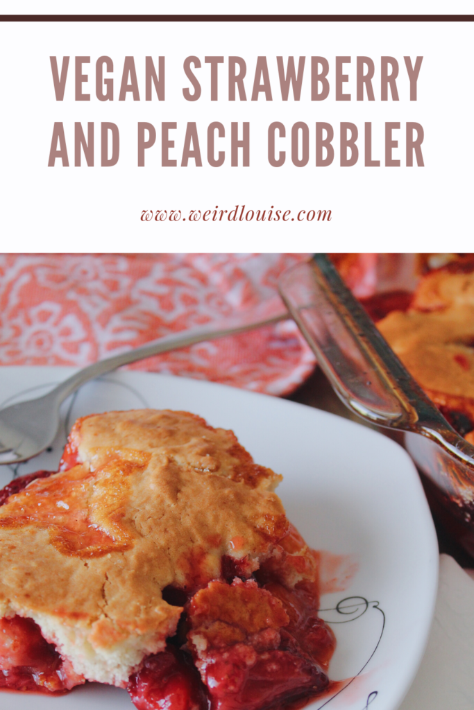 Vegan Strawberry and Peach Cobbler Pin