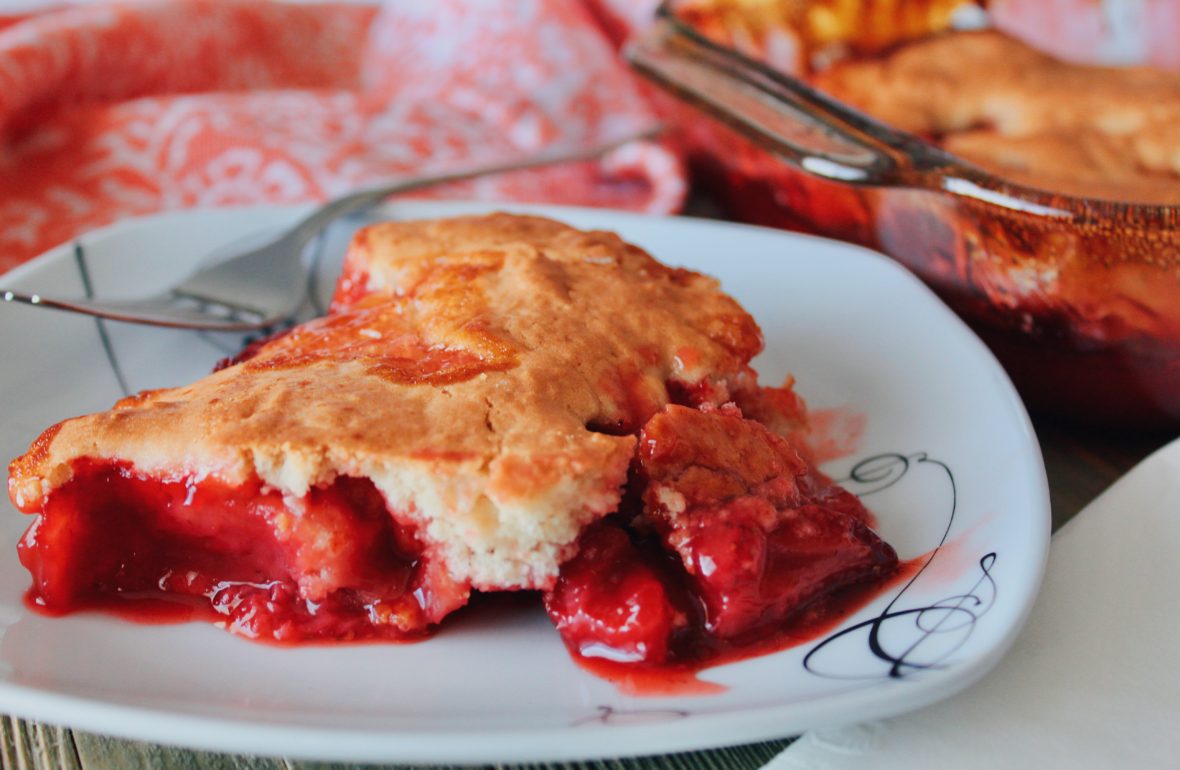 Vegan Strawberry and Peach Cobbler