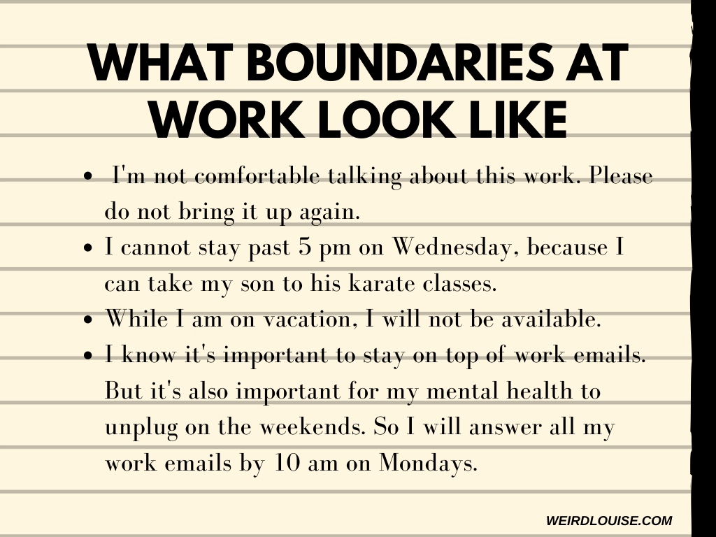 What Boundaries at Work look like