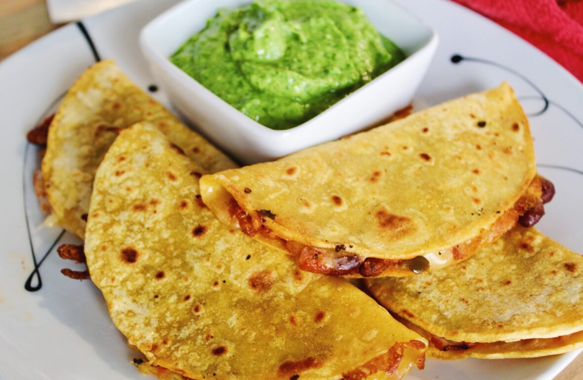 Crispy Black Bean Tacos with Avocado Sauce