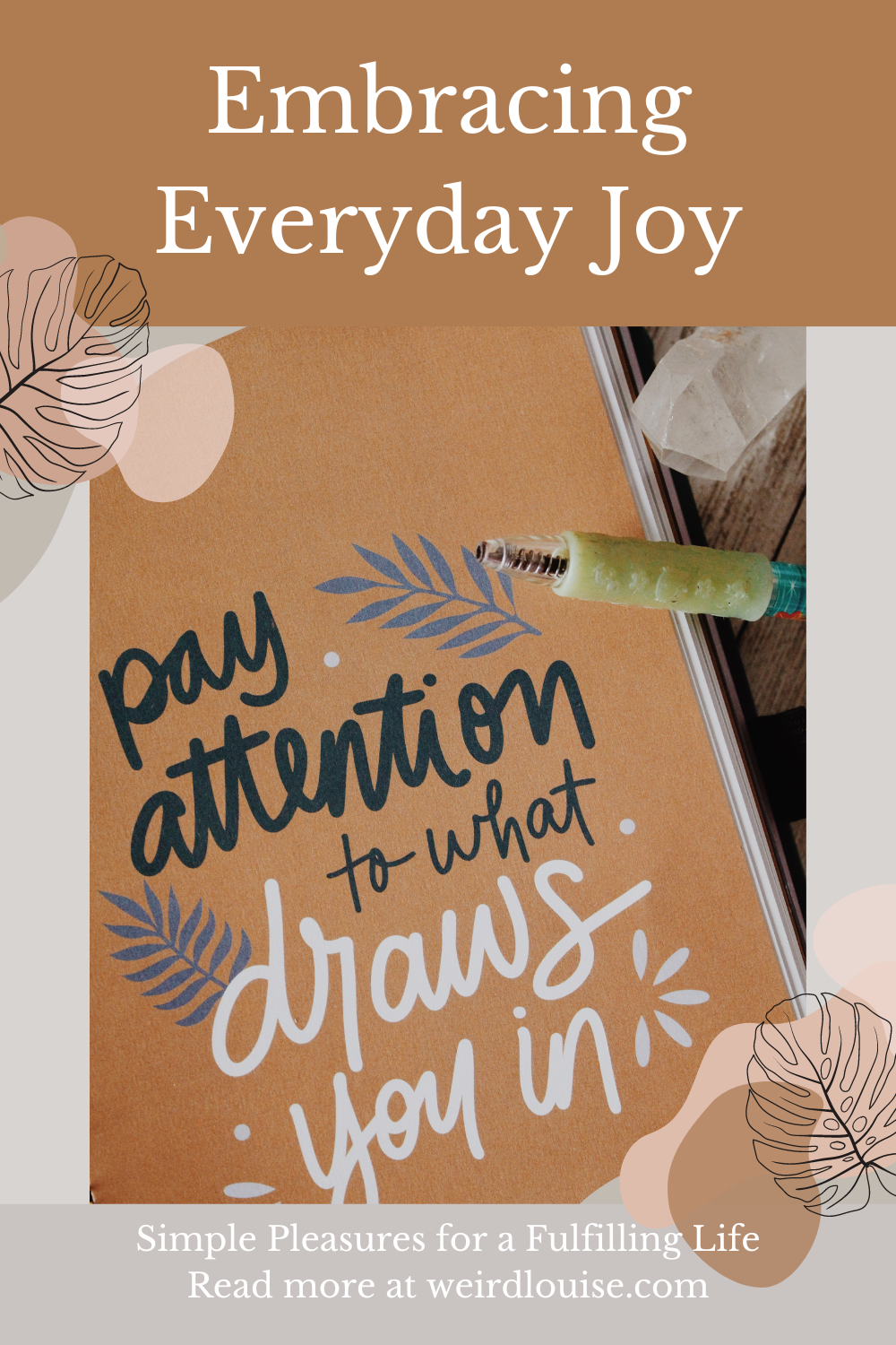 Embracing Everyday Joy Pin
